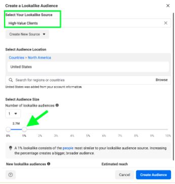 Create lookalike audience